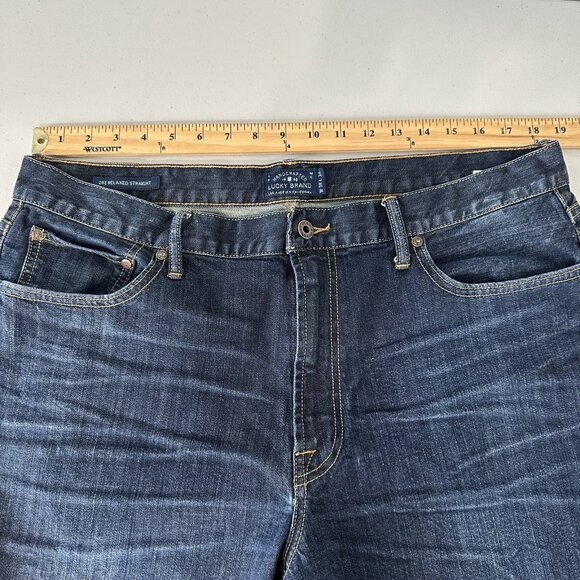 Lucky Brand 181 Relaxed Straight Denim Jeans Size 38x34 Blue - Picture 8 of 11